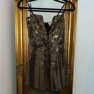 Gold Sequence Romper
